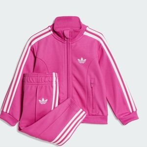 Adidas Classic Vibrant Pink Tracksuit Toddler Size 18-24M